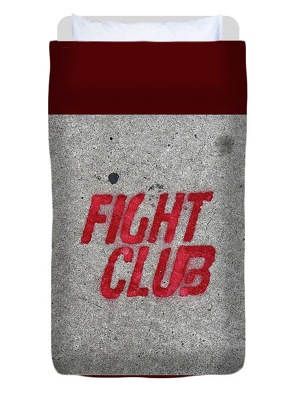 Fight Club Sidewalk Stencil - Duvet Cover