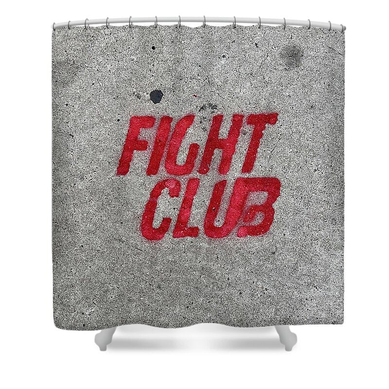 Fight Club Sidewalk Stencil - Shower Curtain