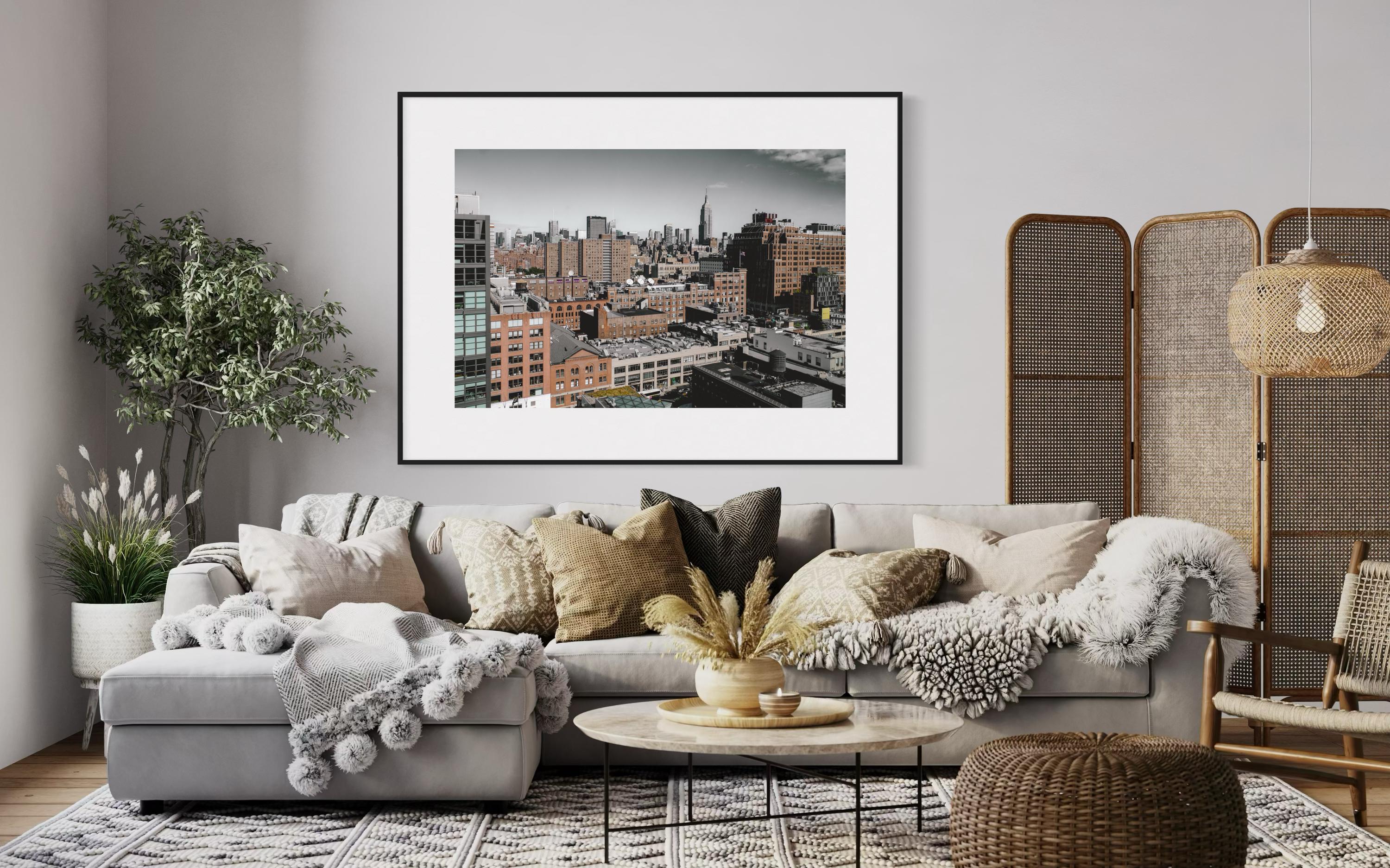 New York City Skyline Wall Art Empire State Building Print Manhattan U ...