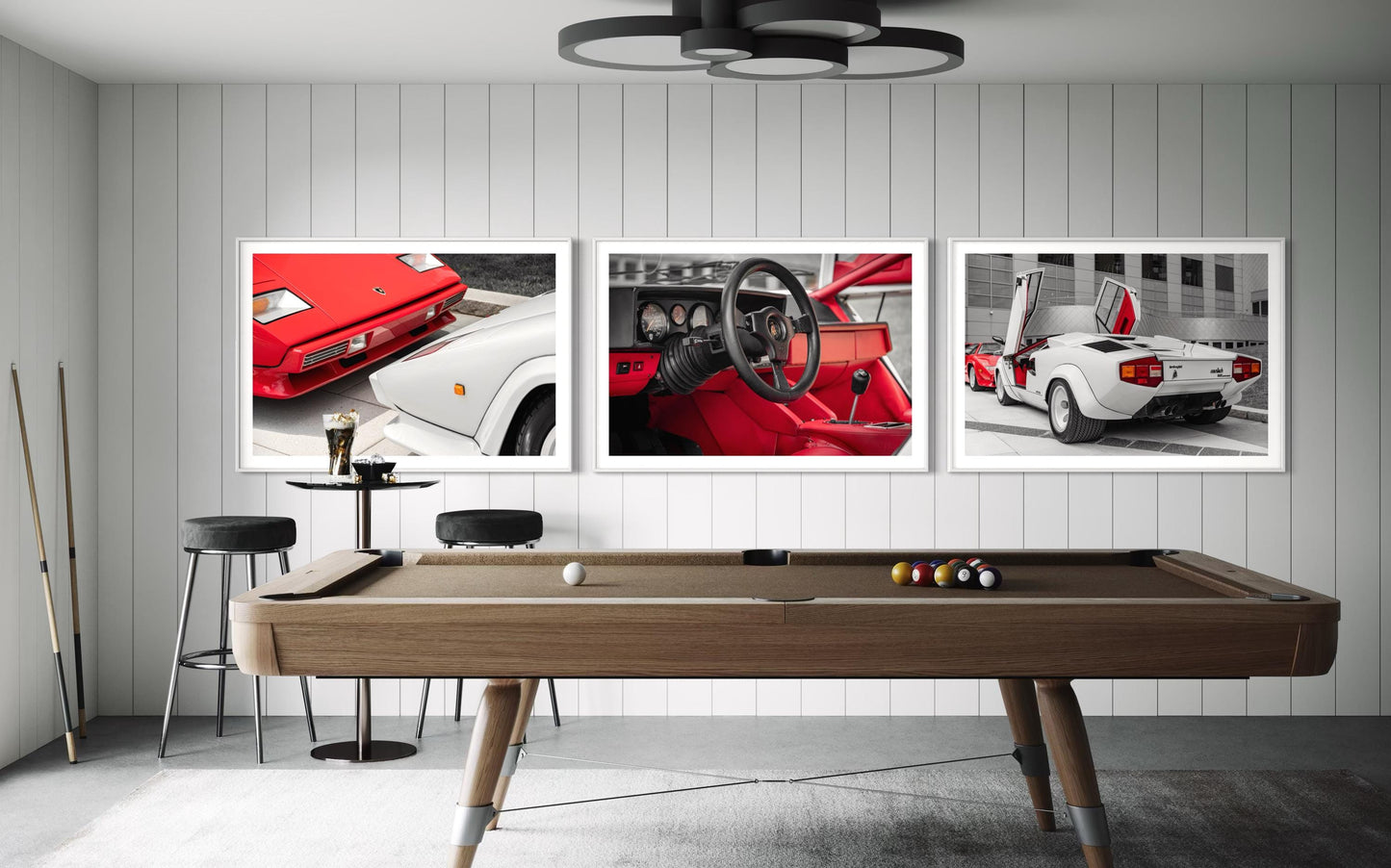 Fine Art Print - Lamborghini Countach Triptych Wall Art - Set of 3 Prints - Wall Decor, home decor, gift for him, gift for her, modern decor