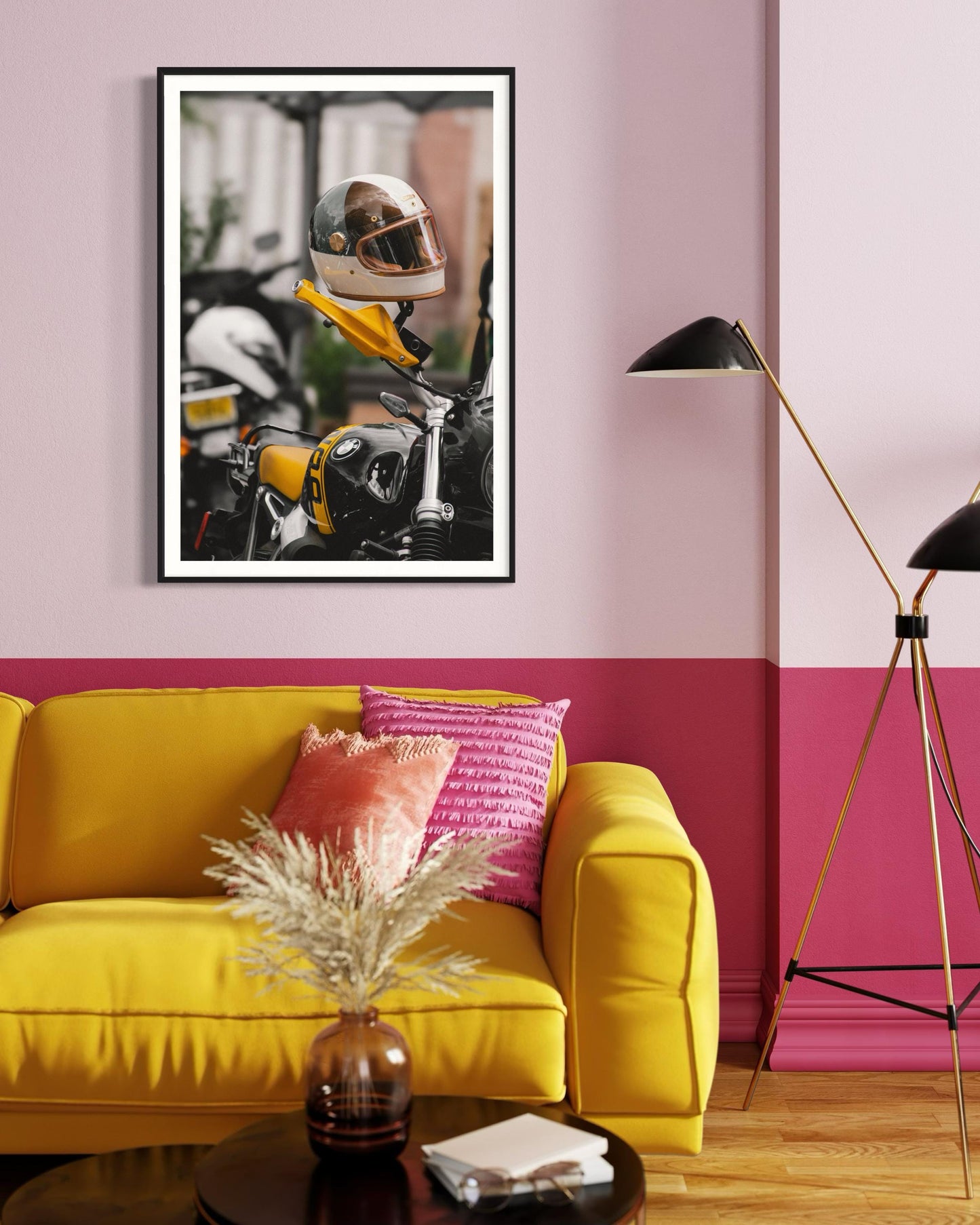 Fine Art Print - BMW R nineT 90 Cafe Racer Motorcycle Helmet Wall Art, Cafe Racer Decor, Custom Motorcycle Gift for him, New York City