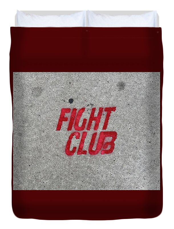 Fight Club Sidewalk Stencil - Duvet Cover