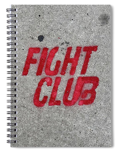 Fight Club Sidewalk Stencil - Spiral Notebook