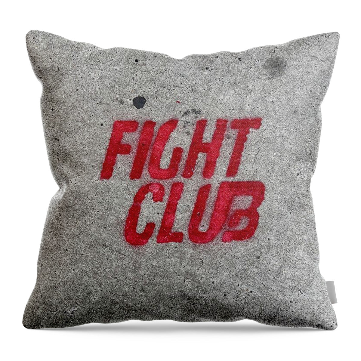 Fight Club Sidewalk Stencil - Throw Pillow