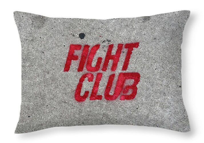 Fight Club Sidewalk Stencil - Throw Pillow