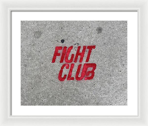 Fight Club Sidewalk Stencil - Framed Print