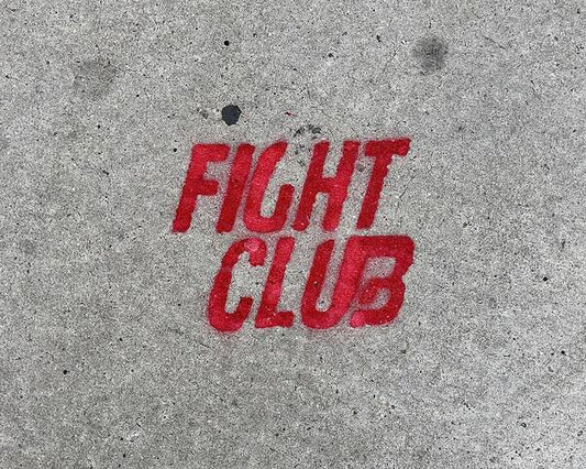 Fight Club Sidewalk Stencil - Art Print