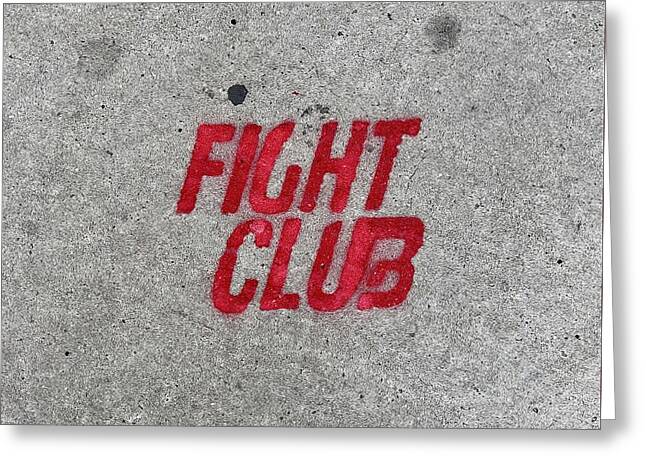 Fight Club Sidewalk Stencil - Greeting Card