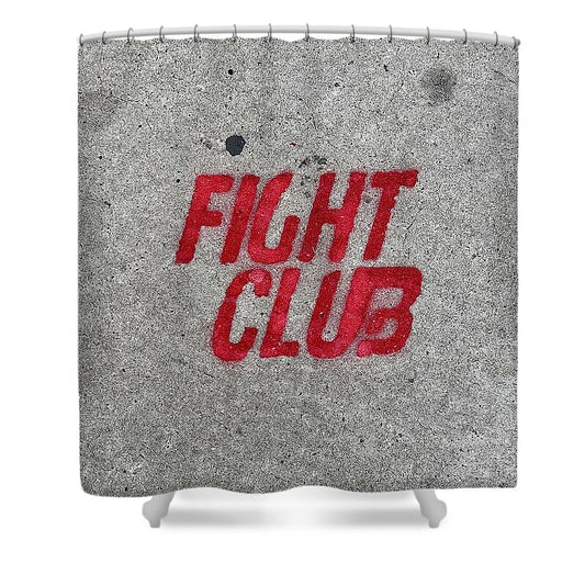 Fight Club Sidewalk Stencil - Shower Curtain