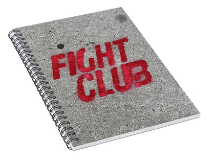 Fight Club Sidewalk Stencil - Spiral Notebook