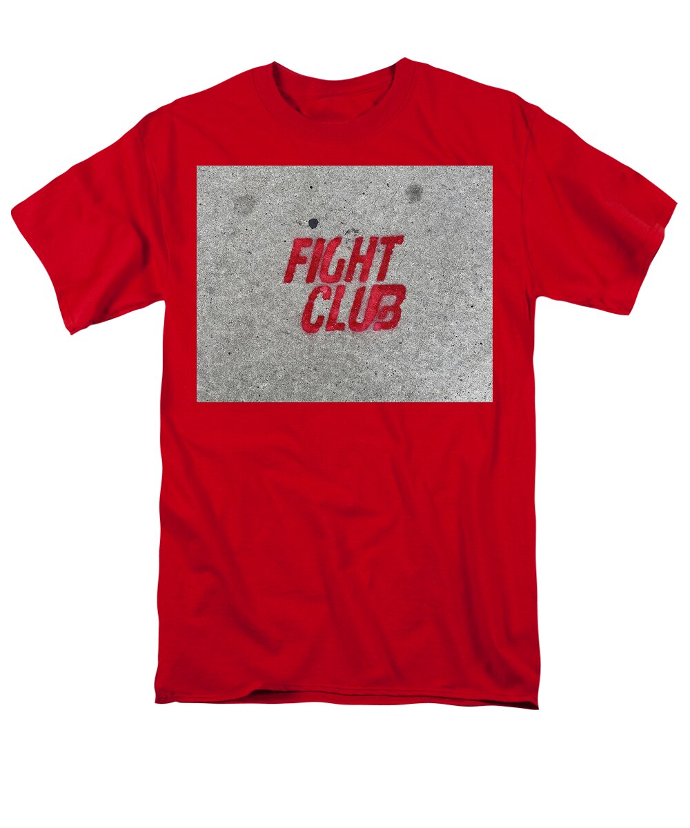 Fight Club Sidewalk Stencil - Men's T-Shirt  (Regular Fit)