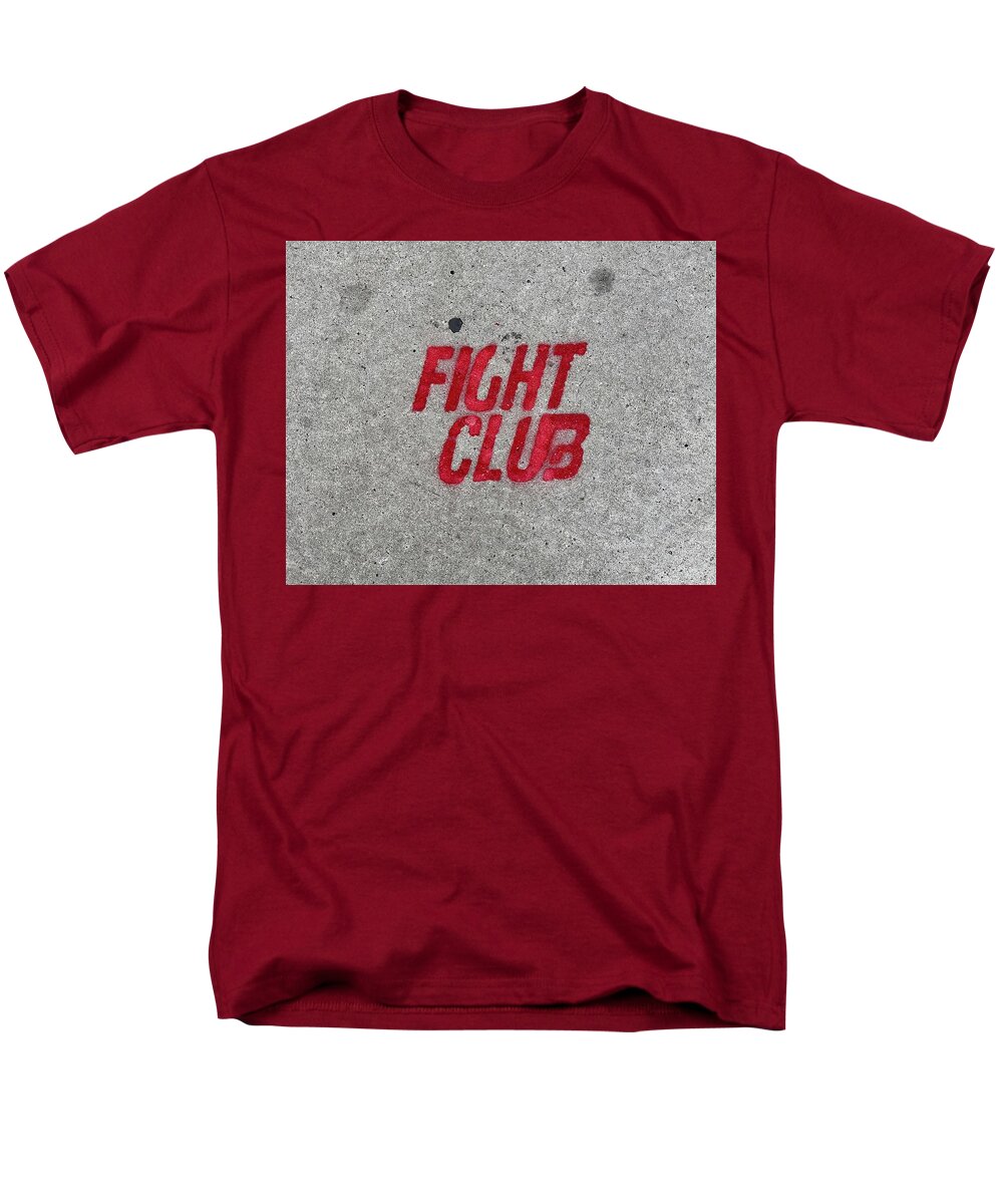 Fight Club Sidewalk Stencil - Men's T-Shirt  (Regular Fit)