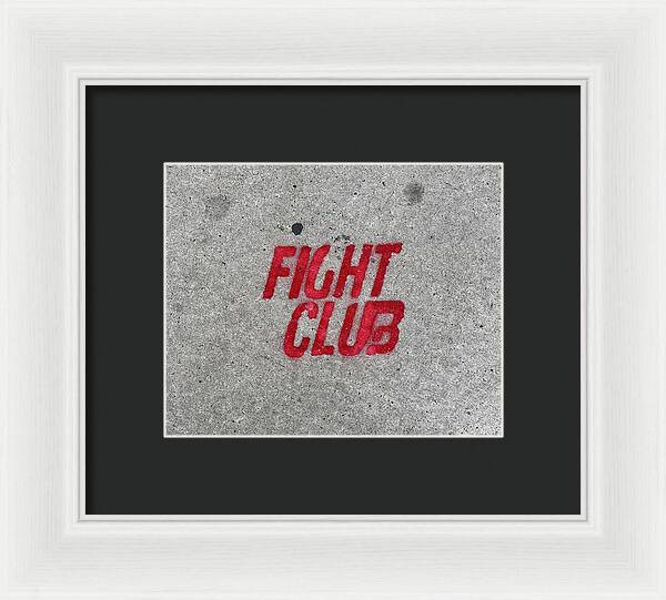 Fight Club Sidewalk Stencil - Framed Print