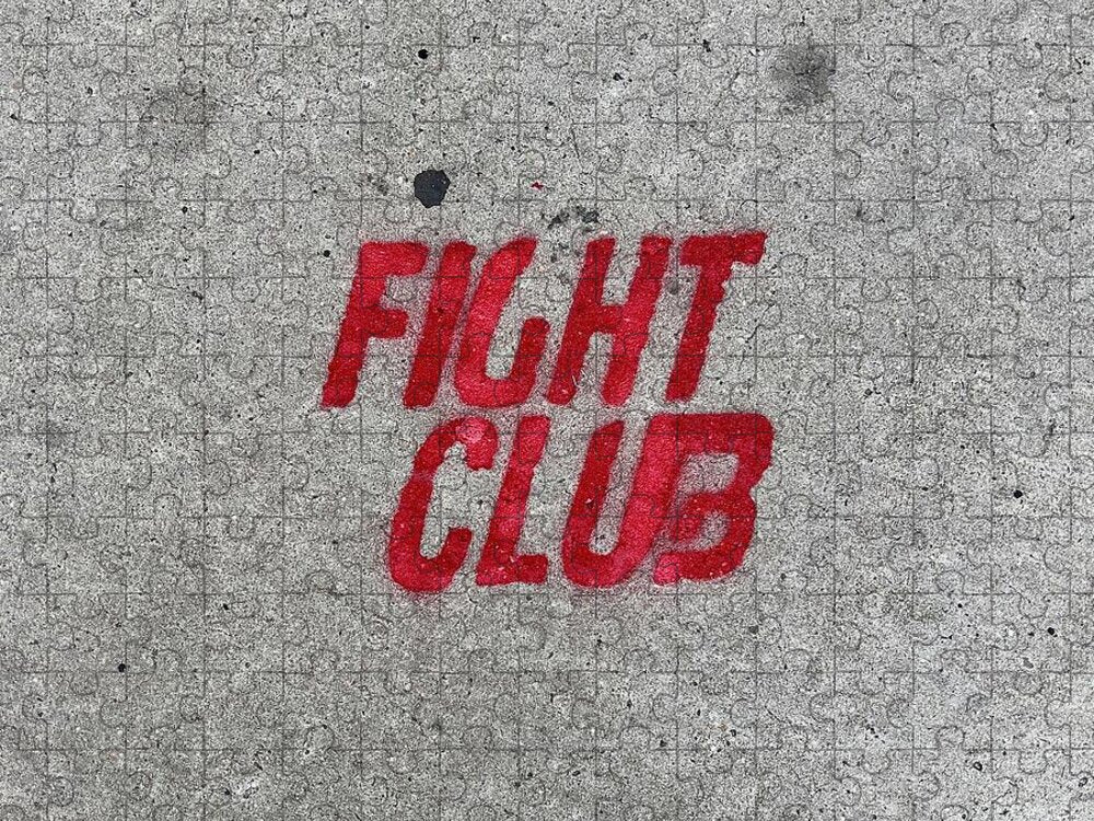 Fight Club Sidewalk Stencil - Puzzle