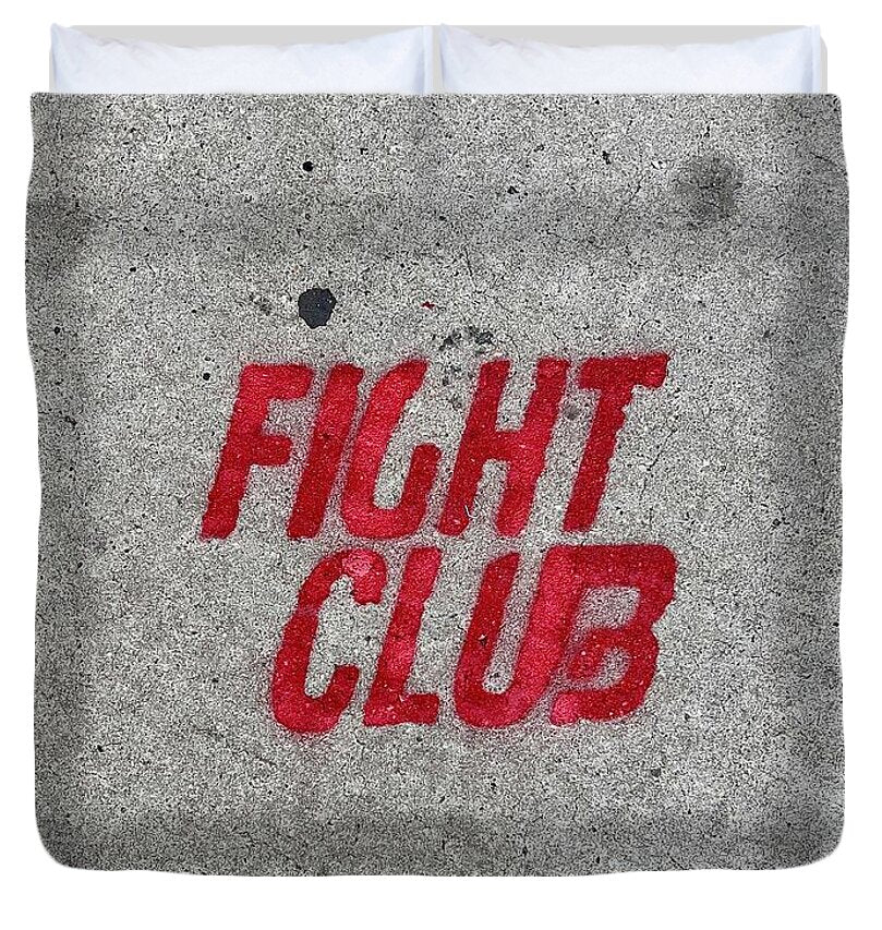 Fight Club Sidewalk Stencil - Duvet Cover