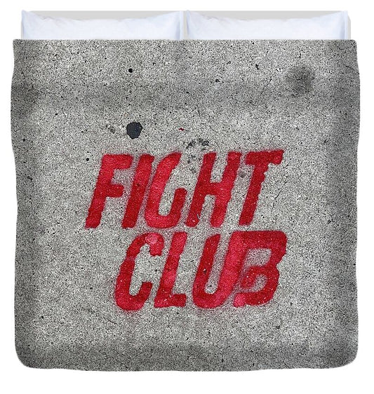 Fight Club Sidewalk Stencil - Duvet Cover