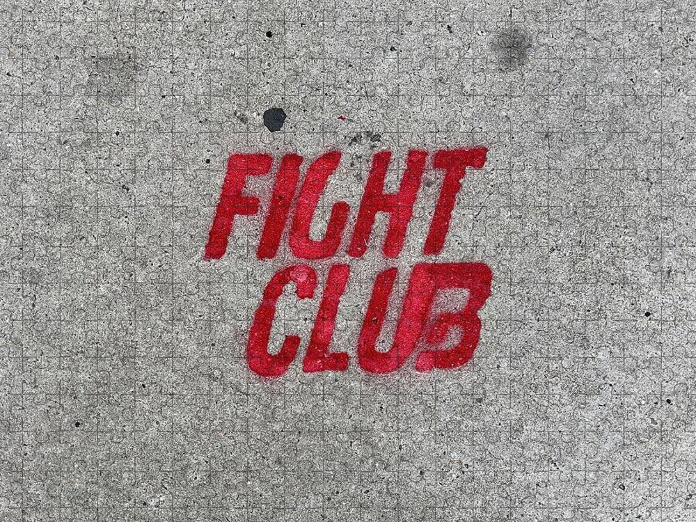Fight Club Sidewalk Stencil - Puzzle