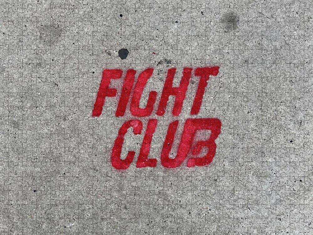 Fight Club Sidewalk Stencil - Puzzle