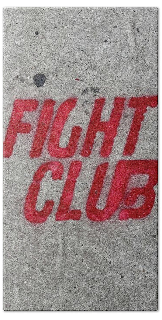 Fight Club Sidewalk Stencil - Beach Towel