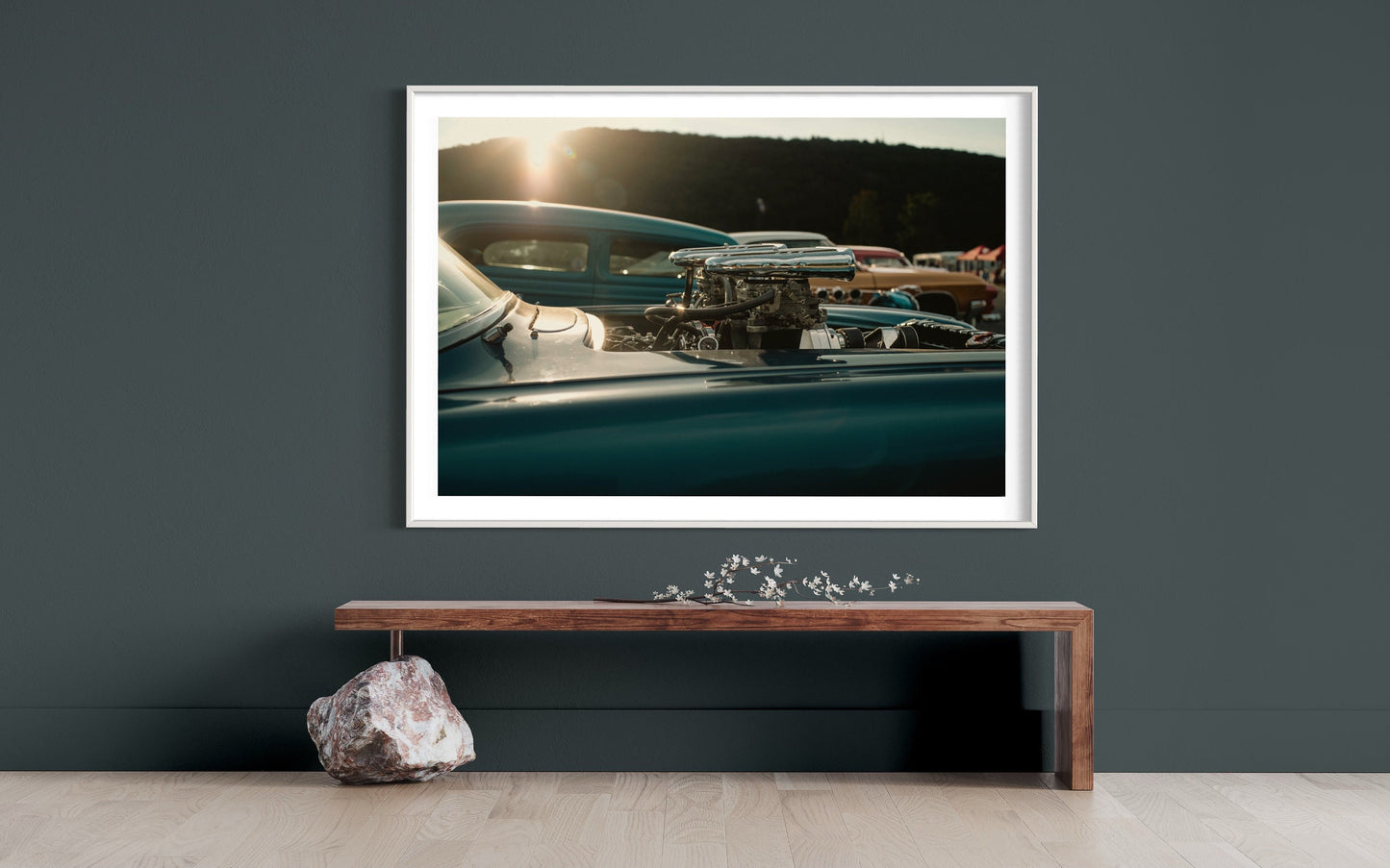 Fine Art Print -  Hot Rod Corvette Engine Wall Art, Sunset, Poster Print, Americana Decor, Muscle  Car Poster for Office, man Cave, garage