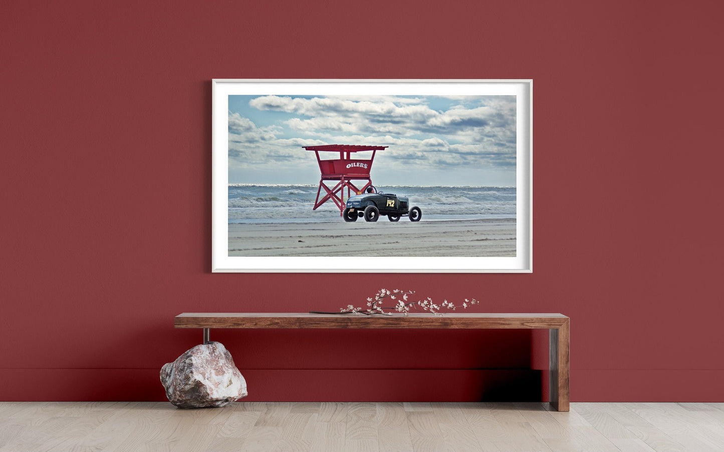 Drag Racer Sunset Art Print: Wildwood Beach Nostalgia  Racing Past & Present Collide at The Race of Gentlemen