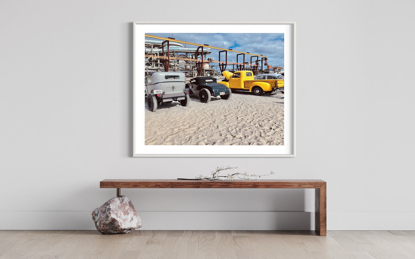 Beach Photography Wall Art -  Hot Rod Truck Wildwood Beach Art for Wall Decor - Custom Wall Art for Home Decor - Trendy Modern Wall Art