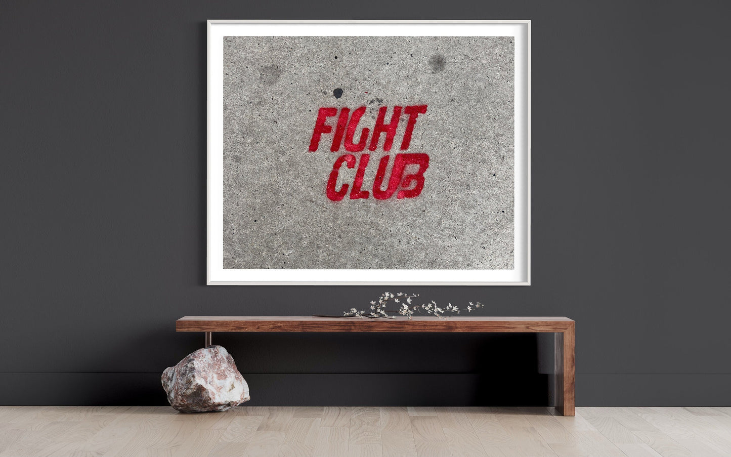 Fine Art Print - Fight Club Street Graffiti Wall Art  Pop Culture Movie Poster for Loft, Studio Decor, Housewarming Decor, Gifts for him
