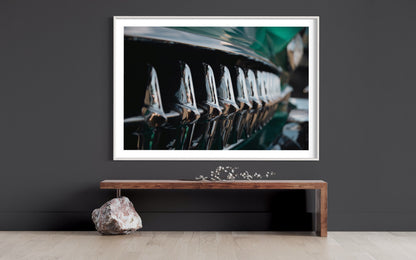 Fine Art Print - Buick Super Eight Grill Print, Classic Car Wall Art, Automotive Photography Poster, Man Cave Decor, Retro Chrome Car Art