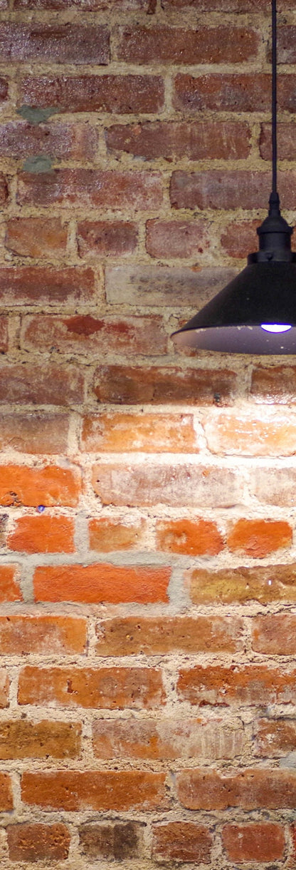Personalized Wall Art Work for Room Decor - Unique Brick Wall Art with Three Hanging Lamps - Accent Photo Poster Art Print Wall Decor