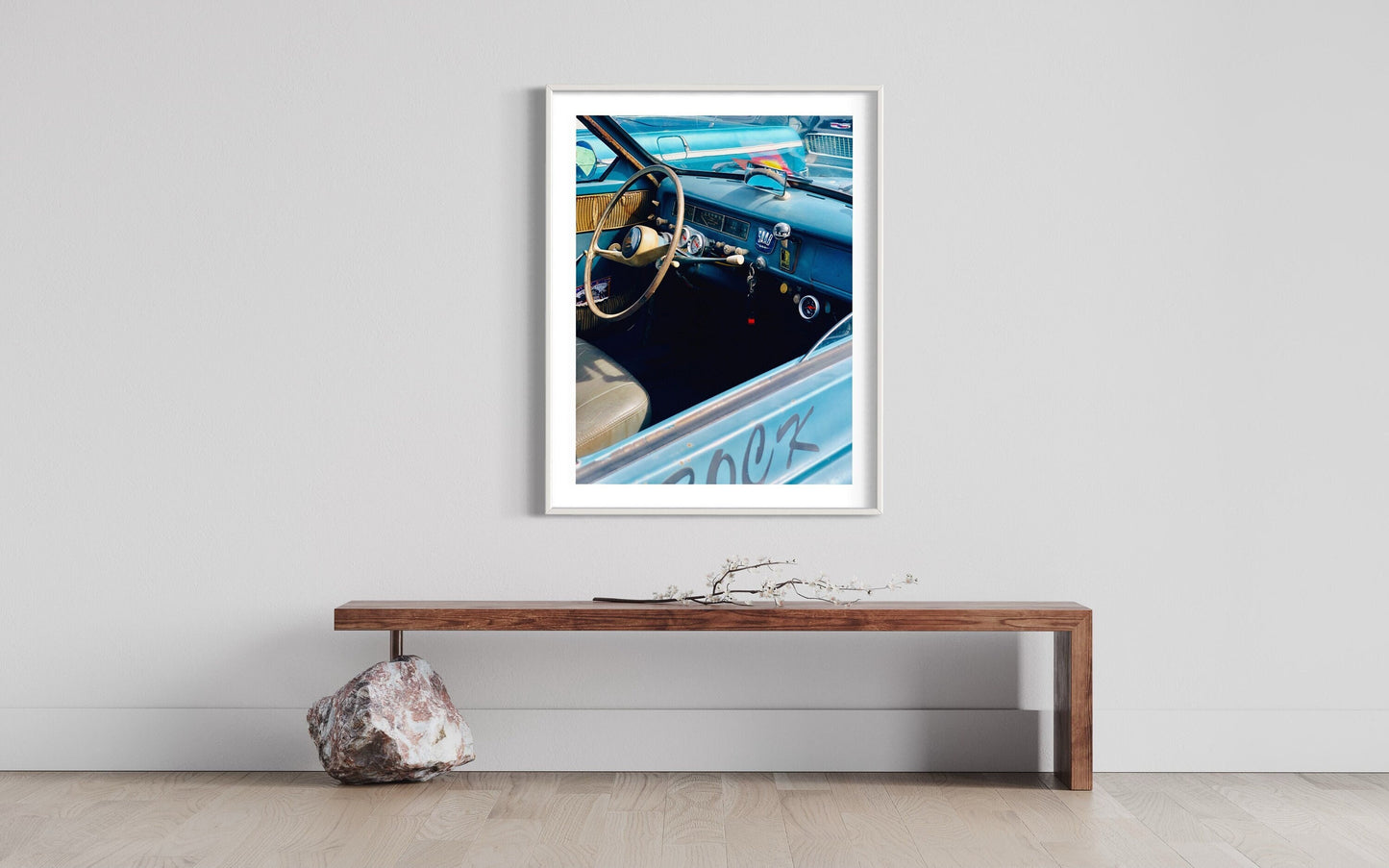 Classic Saab Interior Art Print: Vintage Dashboard & Steering Wheel Blue Patina  Racing Upgrades for True Saab Enthusiasts