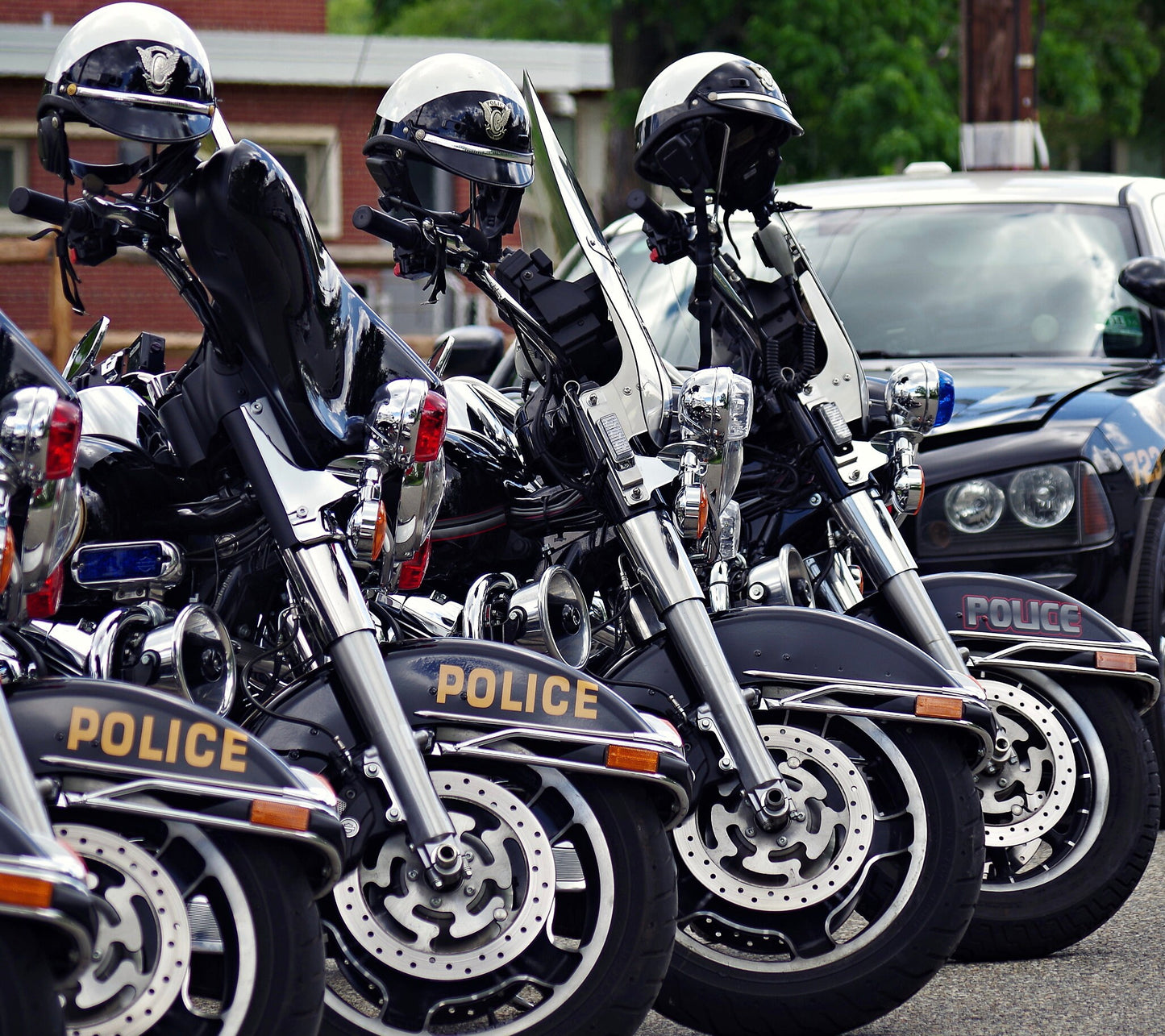 Police Force United: Muscular Precision in Black & Gold - Captivating Wall Art for Law Enforcement Enthusiasts Photo Poster Art Print