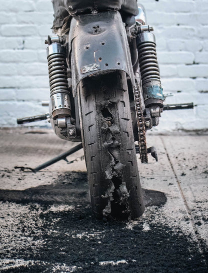 Fine Art Print - Motorcycle Tire Burnout, Personalized, White Brick Wall Art, Gift Idea - Customizable, Housewarming Gift, biker Decor