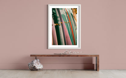 Surfboard Spectrum - Colorful Surf Art Photography Print Fine Art photo poster