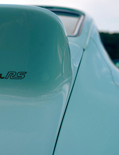 Fine Art Porsche Carrera RS Tail - Teal Blue Green - Automotive Photography Print Modern Photo Print