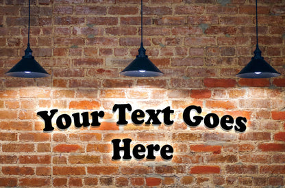 Personalized Wall Art Work for Room Decor - Unique Brick Wall Art with Three Hanging Lamps - Accent Photo Poster Art Print Wall Decor