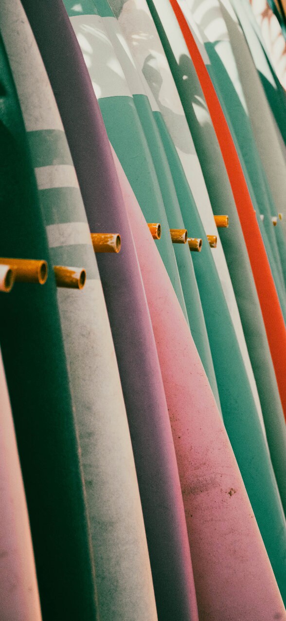 Surfboard Spectrum - Colorful Surf Art Photography Print Fine Art photo poster