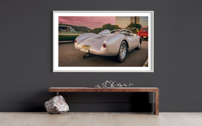Classic Elegance - Sunset Vintage Porsche Spyder at Dead Man's Curve - Automotive Photography Print Modern Photo Print