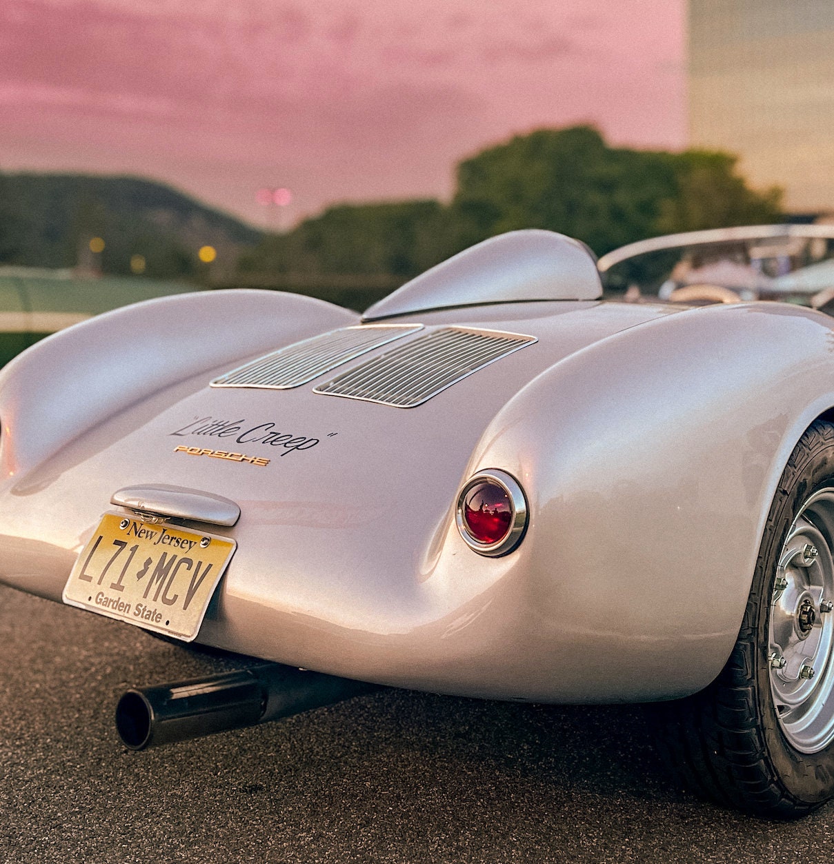 Classic Elegance - Sunset Vintage Porsche Spyder at Dead Man's Curve - Automotive Photography Print Modern Photo Print