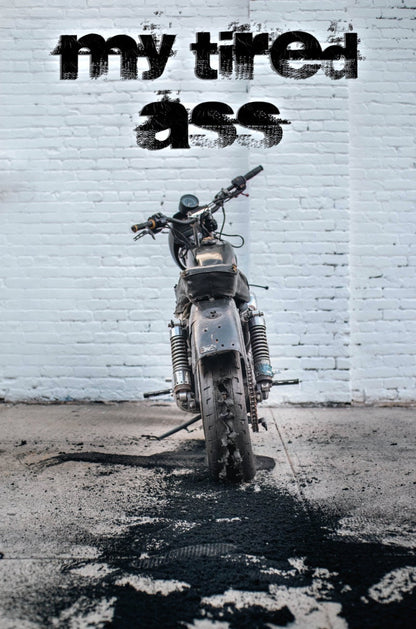 Fine Art Print - Motorcycle Tire Burnout, Personalized, White Brick Wall Art, Gift Idea - Customizable, Housewarming Gift, biker Decor
