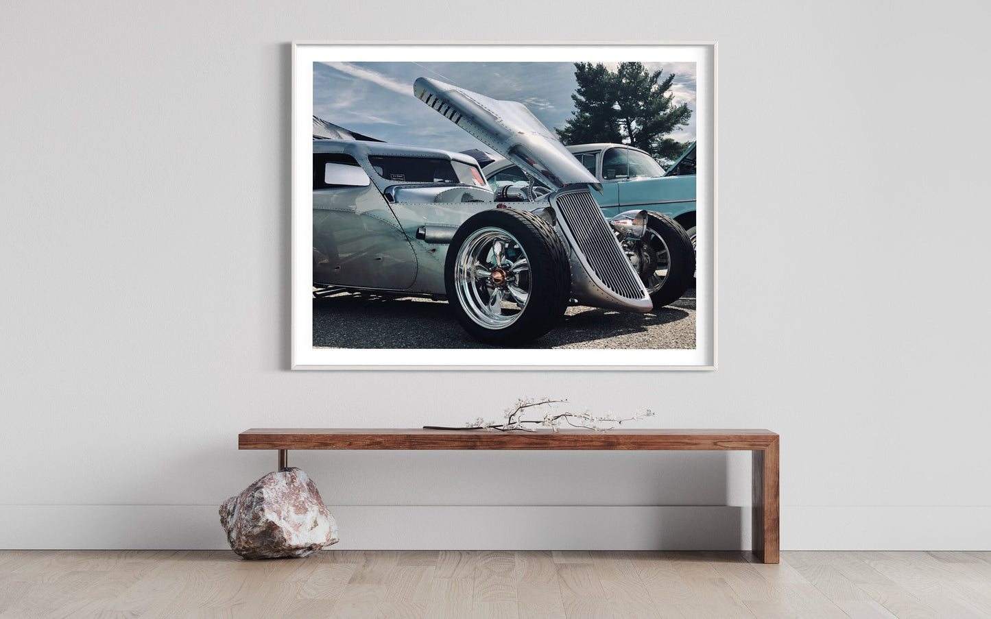 Hot Rod Chrome Wall Art, Chrome Classic Car Artwork, Vintage Automotive Car Fine Art Print, Unique Gift for Car Enthusiasts