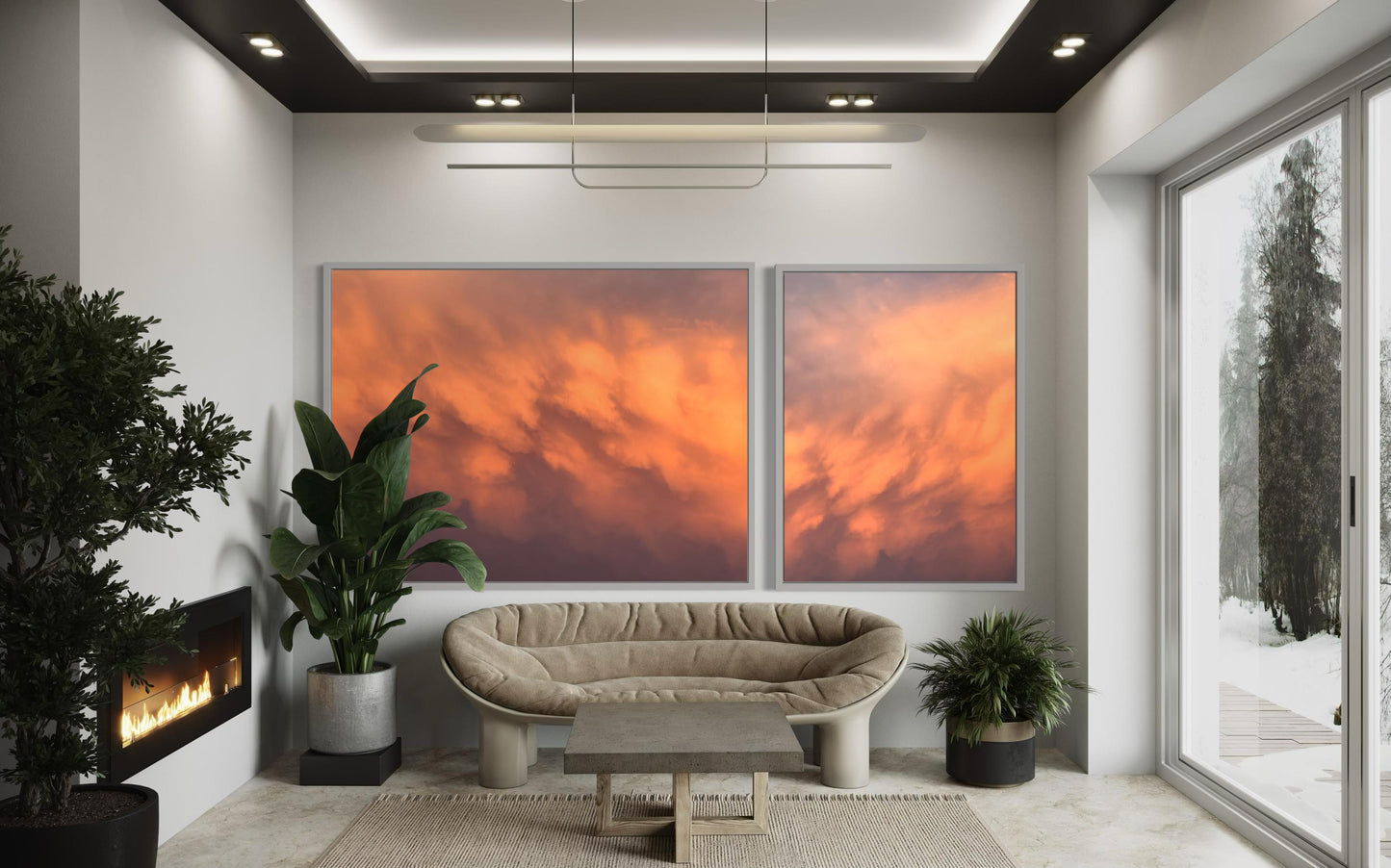 Fine Art print - Sunset Sky Clouds - Abstract Sky Wall Art- Minimalist Mood Abstract Art - Fine Art