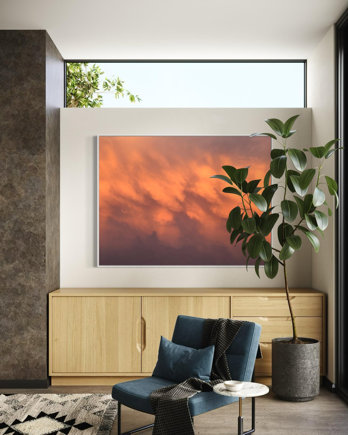 Fine Art Print - Sunset Clouds - Abstract Sky Wall Art - Modern Minimalist Abstract decor - Housewarming gift, calm decor for living room