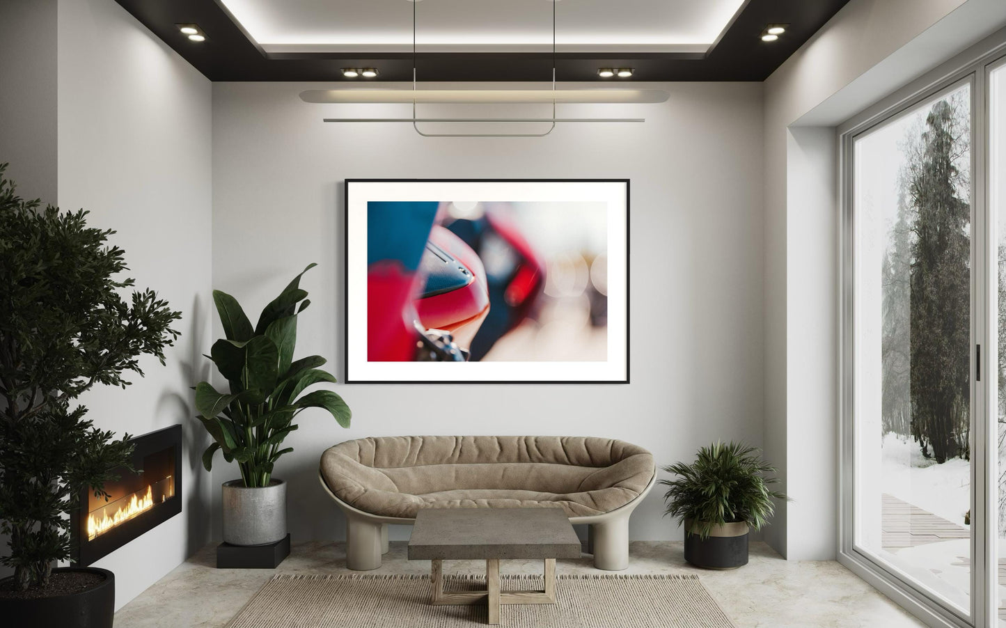 Fine Art Print - Ducati Panigale Abstract Wall Art  Artistic Italian Motorcycle Print, Modern Minimalist Art for office, garage, home decor