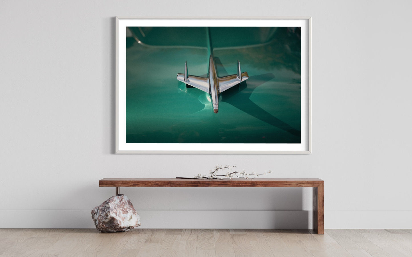 Fine Art Emerald Green 1956 Buick Airplane Hood Ornament - Classic Car Photography Print Modern Art Deco Poster Photo for housewarming gift