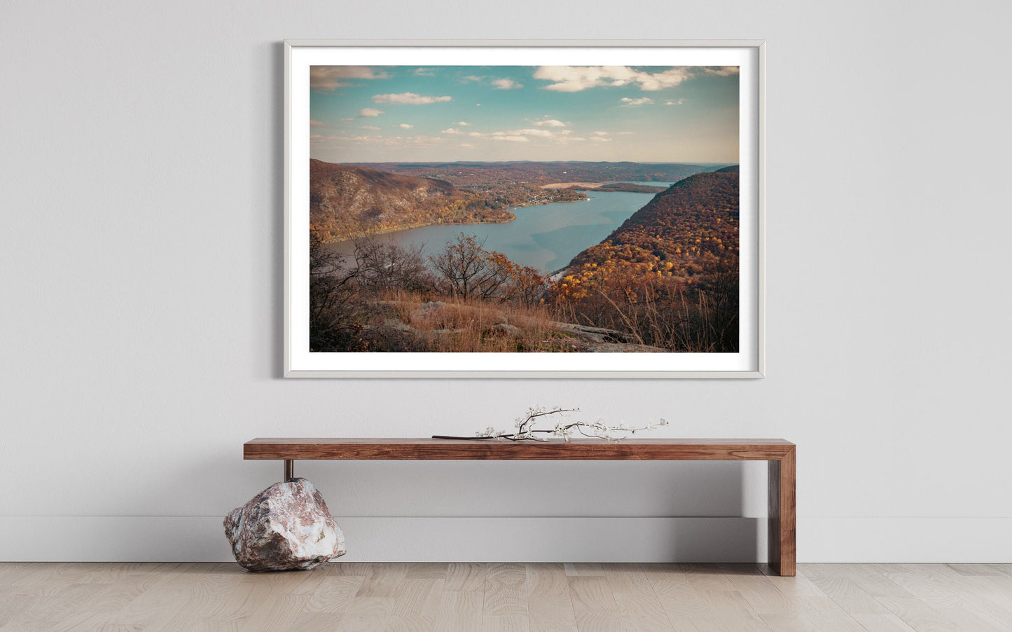 Hudson River Wall Art Print - Storm King Scenery - Autumn Landscape Decor, Tranquil Nature Poster