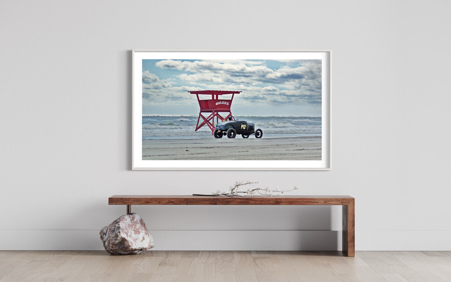 Drag Racer Sunset Art Print: Wildwood Beach Nostalgia  Racing Past & Present Collide at The Race of Gentlemen