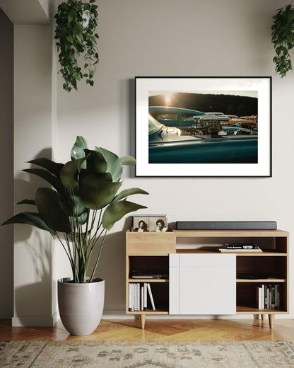 Fine Art Print -  Hot Rod Corvette Engine Wall Art, Sunset, Poster Print, Americana Decor, Muscle  Car Poster for Office, man Cave, garage