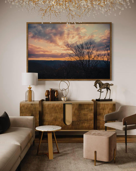 Fine Art Print - Sunset Twilight Over the Mountains Wall Art - Nature Landscape Photography, Decor Ideas, Art Deco, Housewarming Gift, Sky