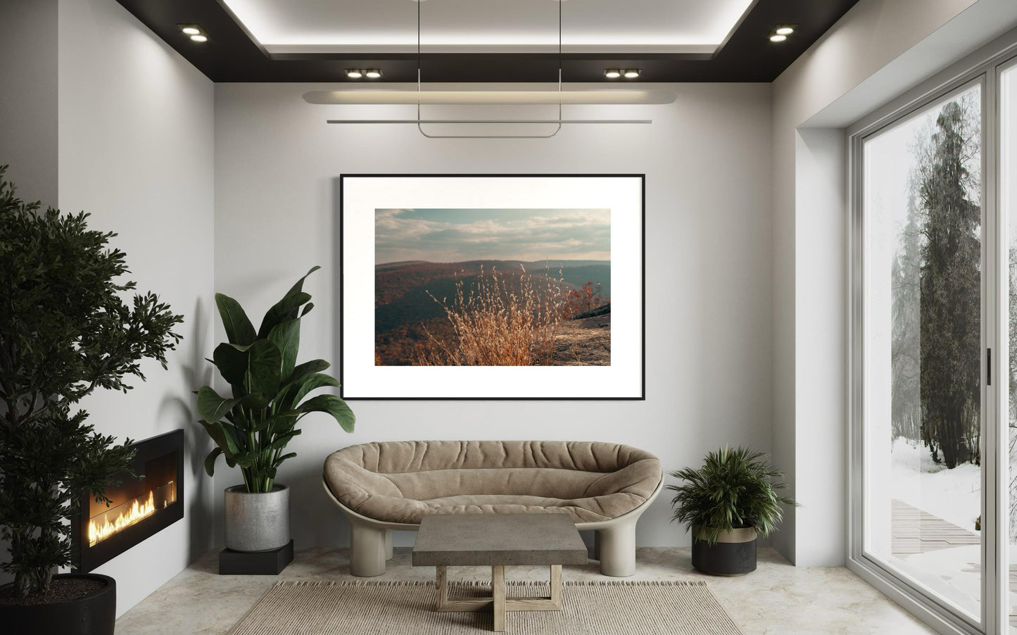 Fine Art Print - Golden Grasses Overlook Wall Art Print, Landscape Mountain Wall Art Photography, Autumn Nature Decor, Rustic Fall Season