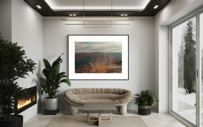 Fine Art Print - Golden Grasses Overlook Wall Art Print, Landscape Mountain Wall Art Photography, Autumn Nature Decor, Rustic Fall Season